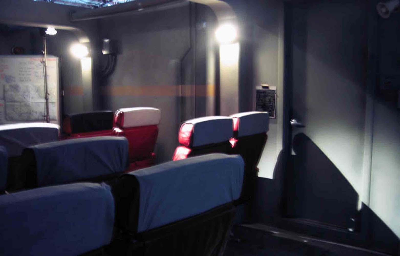 AIRCRAFT CARRIER, READY ROOM ...stage build